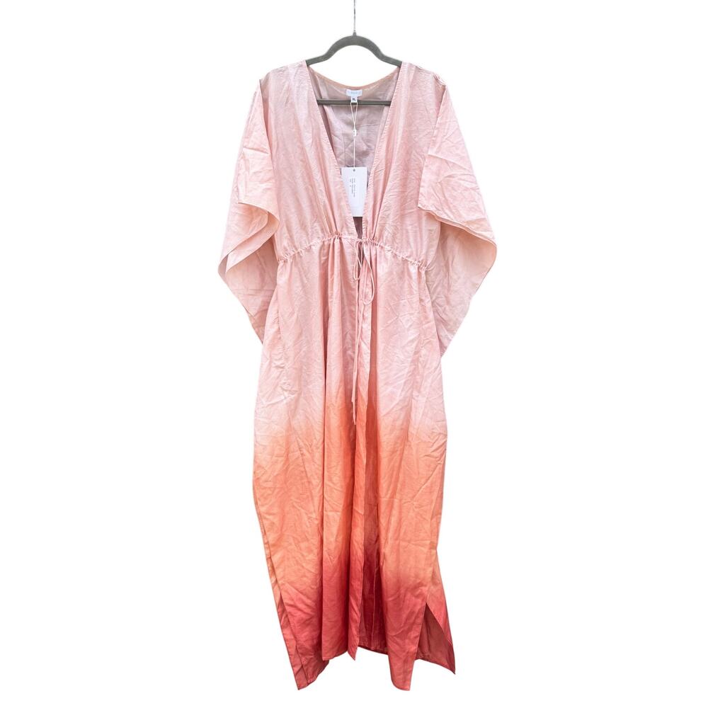 NWT FLAGPOLE NYC Silk Pink Ombre Alexis Caftan Cover Up Extra Large XL